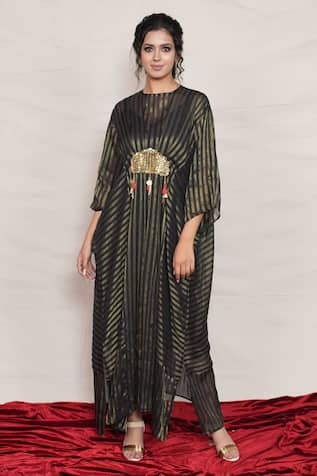 Jyoti Bansal Stripe Woven Kaftan 