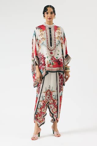 Rajdeep Ranawat Sonth Floral Print Dhoti Pant 