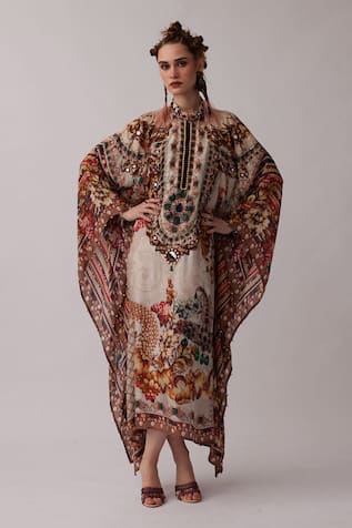 Rajdeep Ranawat Sharifa Floral Print Kaftan Shirt 