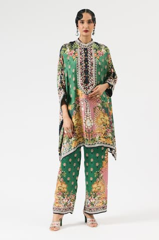 Rajdeep Ranawat Chanel Floral Blossom Print Tunic With Pant 