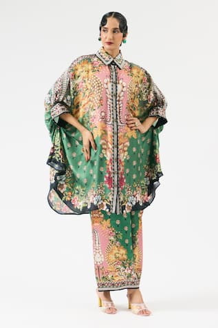 Rajdeep Ranawat Kamara Floral Blossom Print Tunic With Pant 