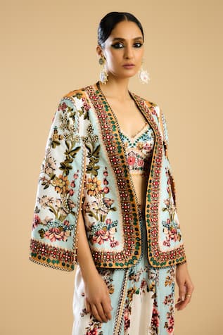 Rajdeep Ranawat Florista Print & Embellished Jacket 