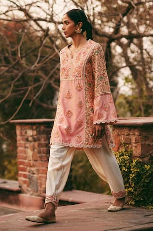 Petticoat Lane by Divya Paisley Embroidered Kurti With Salwar 