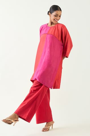 Shivani Bhargava Color Blocked Tunic With Pant 