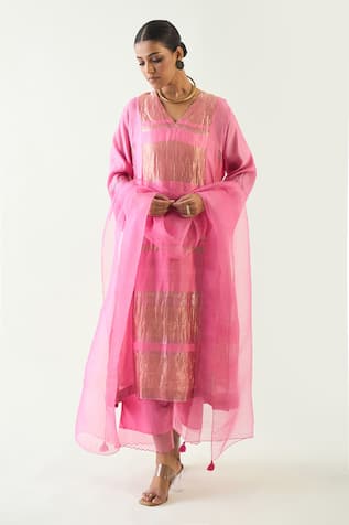 Shivani Bhargava Mira Hand Embroidered Choga Kurta Set 