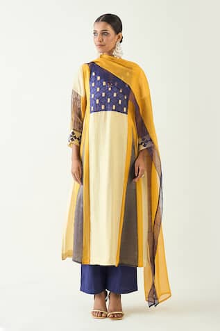 Shivani Bhargava Roop Embroidered Color Blocked Kurta Set 