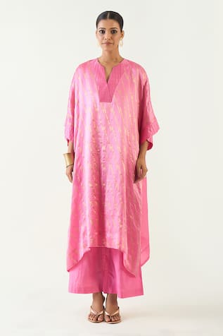 Shivani Bhargava Damani Embroidered Asymmetric Kurta With Pant 