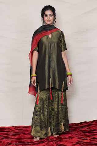 Jyoti Bansal Ombre Kurta Sharara Set 