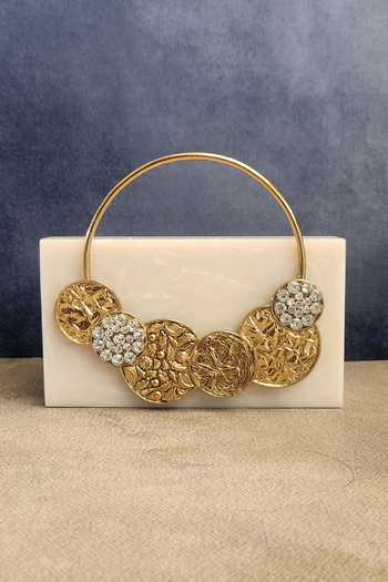 Adwita Bags & Jewels Charis Carved Clutch 
