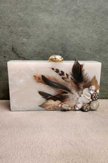 Adwita Bags & Jewels The Feather Saga Clutch 