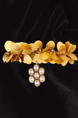 Embossed Coin Cluster Choker 