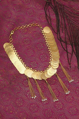 Embossed Coin Necklace 