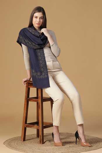 Shingora Swarovski Blossom Border Stole 