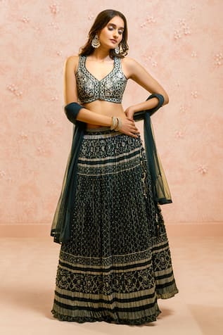 Alaya Advani Printed & Pleated Lehenga Set 