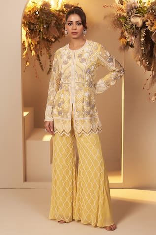 BAIDEHI Sequin Embroidered Kurta With Palazzo 