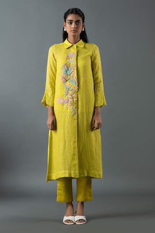 Oja Thread Work Kurta & Pant Set 