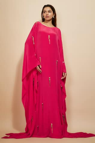 Masumi Mewawalla Abstract Embroidered Kaftan 