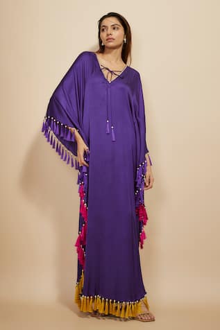 Masumi Mewawalla Tassel Fringed Kaftan 