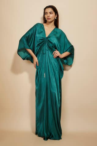 Masumi Mewawalla Draped Front Kaftan 