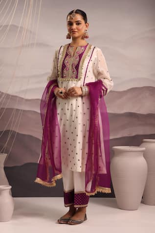 OMI Heer Mirror Work Kurta Pant Set 