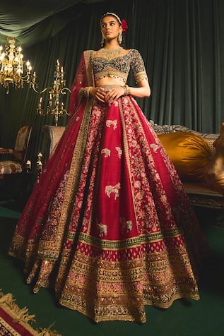 Roqa Faragh Resham Embroidered Bridal Lehenga Set 