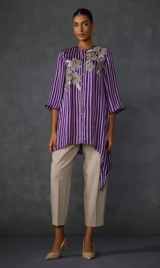 Namrata Joshipura Moonwilt Striped Asymmetric Tunic 