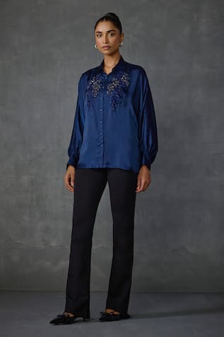 Namrata Joshipura Winter Flower Embroidered Shirt 