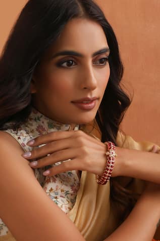 Kundan Vine Embellished Kada 