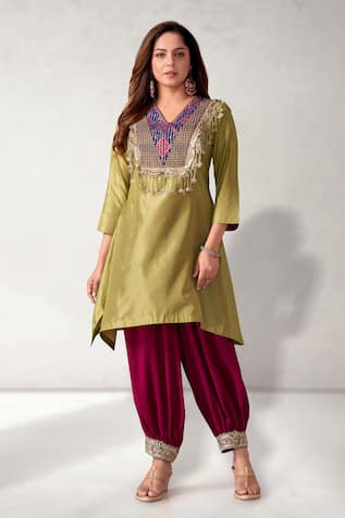 Aditi Somani Patola Yoke Kurta With Pant 