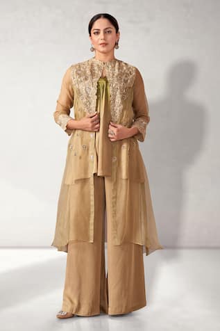 Aditi Somani Resham Embroidered Jacket Pant Set 