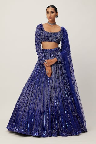 Vvani by Vani Vats Cutdana Embroidered Lehenga Set 