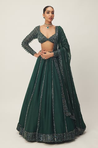 Vvani by Vani Vats Sequin Work Lehenga Set 