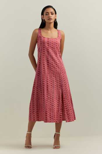 Shikha Malik Medley Geometric Print Dress 