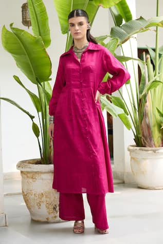 Shaha Hand Woven Tunic With Pant 