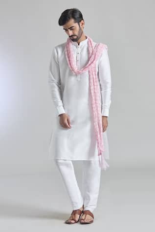 Plain Band Collar Kurta 