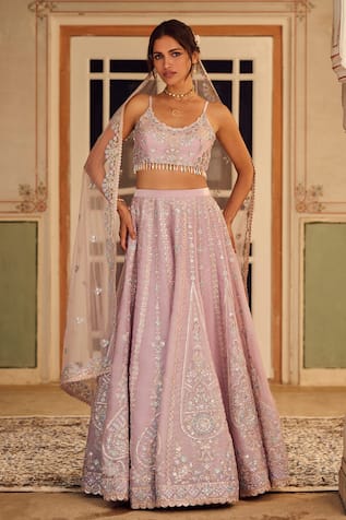 LASHKARAA Sequin Work Lehenga Set 