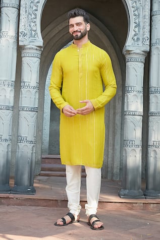 Priyanka Jain Zari Work Kurta & Churidar Set 