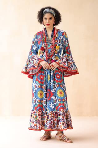 Payal Jain Tahira Botanical Print Dress 