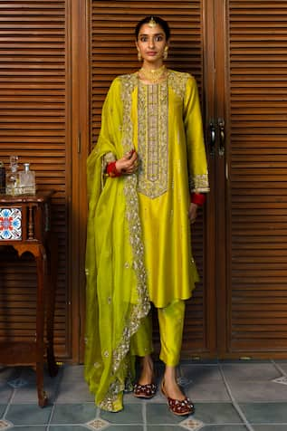 Payal Singhal Ruksaan Mukaish Embroidered A-Line Kurta Set 