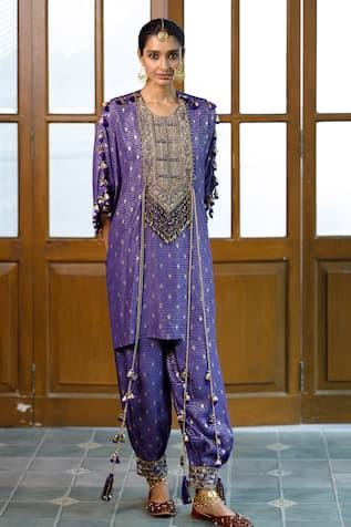 Payal Singhal Razia Embroidered Kaftan With Salwar 