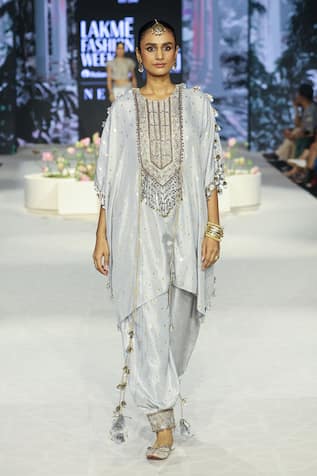 Payal Singhal Razia Embroidered Yoke Kaftan With Salwar 