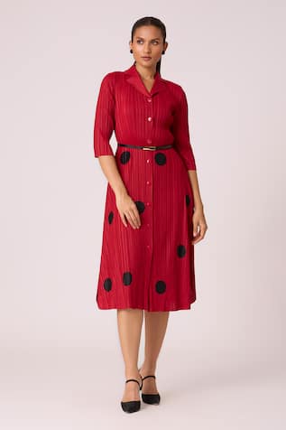 Scarlet Sage Teresa Pleated Shirt Dress 