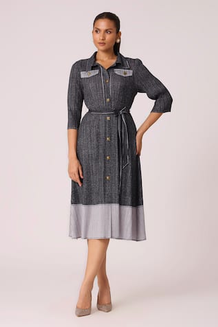 Scarlet Sage Wynona Shirt Dress With Waist Belt 