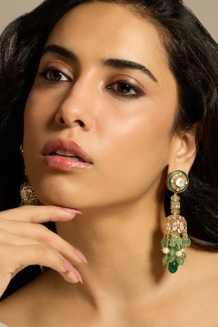 Stone Studded Jhumkas 