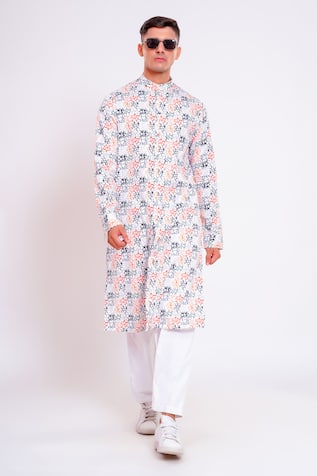 Studio Error Wavey Pattern Print Kurta 