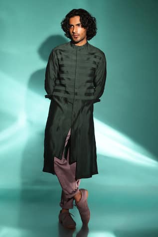 Studio Error Track Cut-Out Hem Pintuck Kurta 