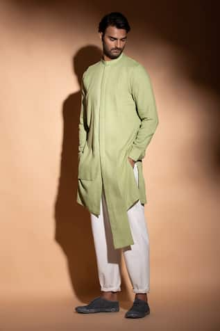 studio error Concealed Placket Hand Embroidered Layered Kurta 