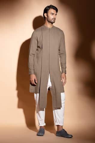 studio error Layered Concealed Placket Hand Embroidered Kurta 