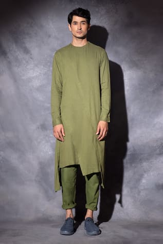 studio error Cross Double Layered Hand Embroidered Kurta 