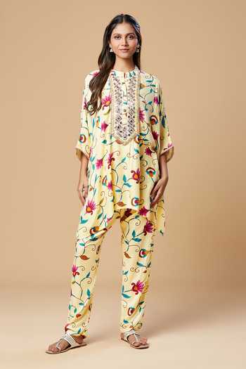 Spring Break Floral Print Tunic & Pant Set 